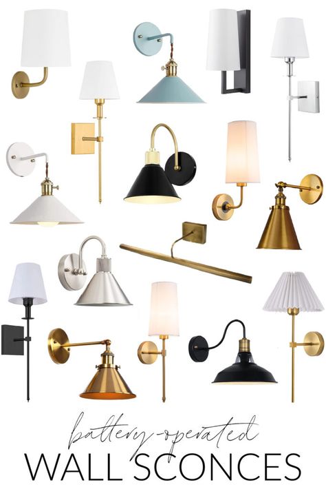 Battery Wall Lights, Battery Operated Wall Sconces, Traditional Light Fixtures, Life On Virginia Street, Battery Lamp, Sconces Living Room, Wall Scones, Wall Sconces Bedroom, Sconces Bedroom