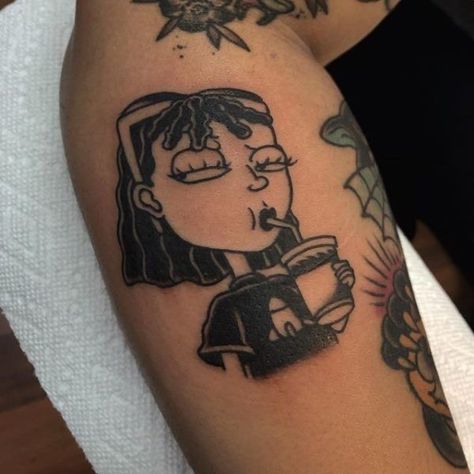 Rugrats Tattoo, 90s Tattoos, Girl Power Tattoo, Power Tattoo, Nickelodeon Cartoons, Hey Arnold, 90s Cartoons, 90s Cartoon, Cartoon Tattoos