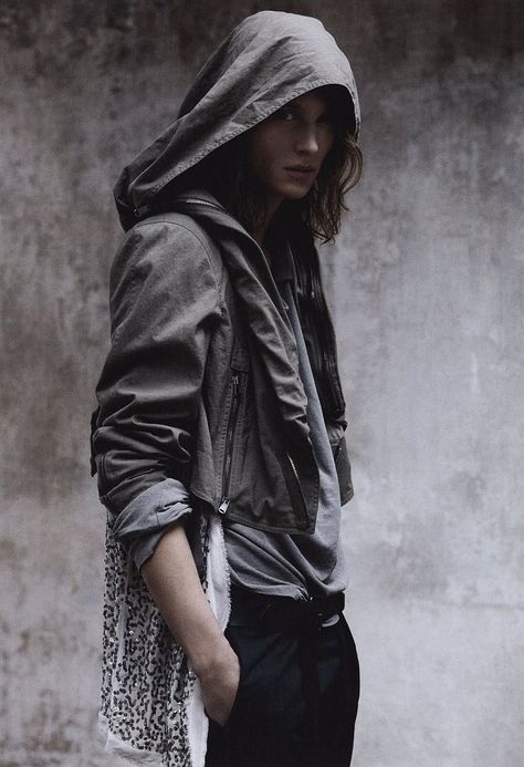 L’Officiel Hommes Germany #1 | Feel the Surface by Andreas Larsson Hooded Figure Reference, Person Wearing Hoodie Drawing, Hooded Person Reference, Hood Pose, Hooded Person, Hood Reference, Hooded Character, Hooded Woman, Hoodie Reference