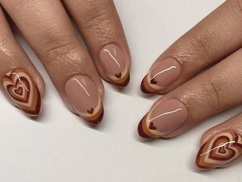 Fall Nail Ideas From Pinterest 2021 | Makeup.com Brown Acrylic Nails, Fall Nail Ideas, Edgy Nails, Minimal Nails, Pearl Nails, Pink Acrylic, Short Acrylic Nails Designs, Brown Nails, Minimalist Nails