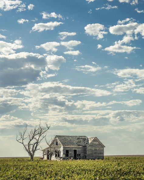 Gorgeous abandoned house in the middle of a field by the town of Guymon, Oklahoma. Personally, I wouldn't want to live so isolated. That… House In Middle Of Nowhere, Houses In The Middle Of Nowhere, Guymon Oklahoma, House In Field, Abandoned Aesthetic, Isolated House, Midnight Walk, In The Middle Of Nowhere, Abandoned House