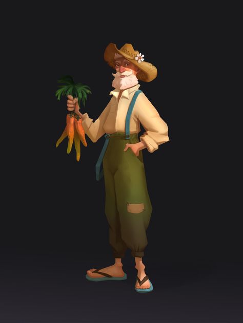 ArtStation - Old farmer, Evgeniya Osikova Farmer Concept Art, Farmer Character Design, Old Farmer, Anime Black Hair, Anime Black, Character Inspo, Rapunzel, Farmer, Black Hair