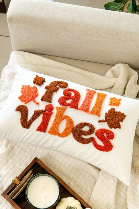 Perfect fall decor pillow cover to spruce up your autumn home decor ------------ EMBROIDERY ------------ This is a hand punch needle work done in house by our talented artisans using crochet thread ----------- D E T A I L S ----------- - Measurement- Please Select the size required from the drop down - Fabric Used- 100% cotton & 100% Linen, you can choose from the dropdown - Crochet Thread- Acrylic - Back- Same fabric - Zipper: Concealed at the bottom - The insides: Completely over-locked for cl Cozy Fall Room Decor, Cozy Fall Room, Fall Room Ideas, Thanksgiving Punch, Fall Room, Fall Room Decor, Fall Throw Pillows, Fall Bedroom, Cozy Room Decor