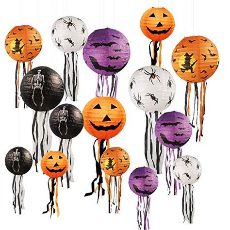 Pumpkin Lanterns, Bar Indoor, Halloween Window Clings, Bat Skeleton, Halloween Window Decorations, Paper Lantern Lights, Spider Decorations, Hanging Bat, Horror Party