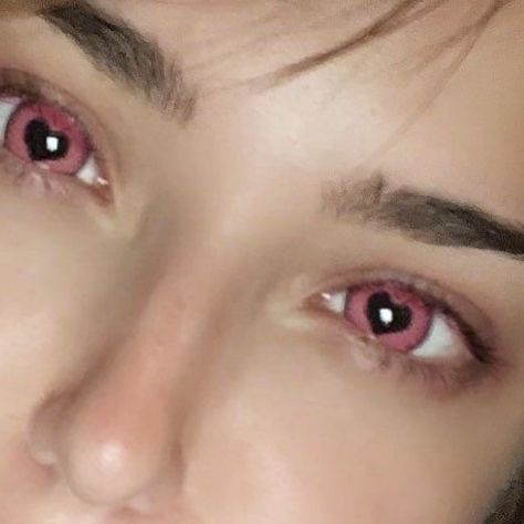 Cool Contacts, Eyes Contact, Eye Contact Lenses, Eye Contacts, Cosplay Contacts, Altered Photo, Aesthetic Eyes, Pink Eyes, Eye Contact