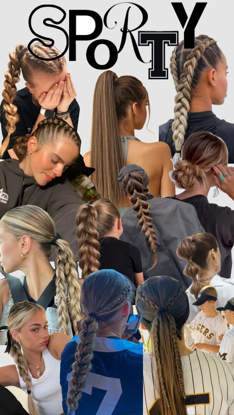 Sporty Hairstyles Cute Sporty Hairstyles, Soccer Hair, Hair Inspiration Long, Gym Hairstyles, The Best Hairstyles, Athletic Hairstyles, Back To School Hairstyles, Sporty Hairstyles, Fall Hair Colors