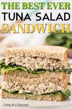 We enjoy this tuna salad sandwich recipe year round for quick meals and it is delicious. It's perfect for those days you don't want to heat up the kitchen. Simple Tuna Salad, Tuna Salad Sandwich Recipe, Tuna Salad Recipe Easy, Tuna Sandwich Recipes, Best Tuna Salad Recipe, Best Tuna Salad, Salad Sandwich Recipe, Tuna Salad Sandwich, Healthy Tuna