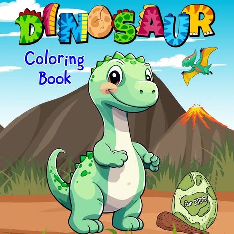 Dinosaur Coloring Book for Kids: A Prehistoric Journey with Cute and Fun Illustrations of Friendly Dinosaurs for Children Ages 3-5 🦕🦖 https://www.amazon.com/dp/B0CXPK2TJP #dinosaurcoloringbook #dinosaurs #dinosaur #coloringbooksforkids #trex #tiranosauriorex #dino #howtodraw #chicago Blank White Background, Dinosaur Coloring, Fun Illustration, Dinosaur Kids, Book For Kids, Blank White, And So The Adventure Begins, Young Artist, Age 3