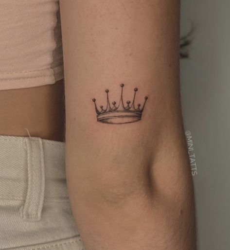 3 Crowns Tattoo, Crown Tattoo Wrist, Small Tiara Tattoo, Soldier Poet King Tattoo, Crown Mini Tattoo, Mini Crown Tattoos For Women, Princess Crown Tattoo, Crown Tattoo Placement Ideas, Small Princess Crown Tattoo