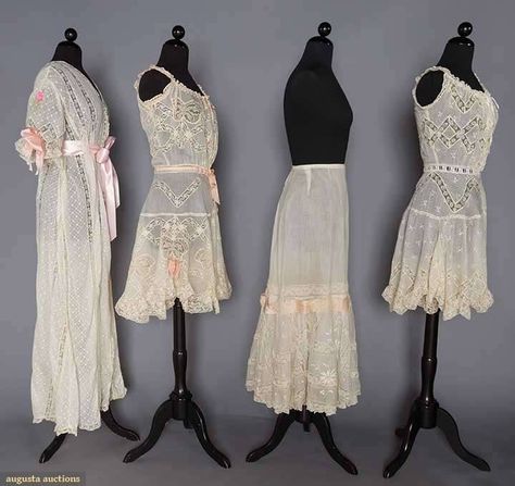 Creole Fashion, 1900s Fashion, Lingerie Vintage, 20th Century Fashion, Clothing And Textile, Vestidos Vintage, Edwardian Fashion, Historical Dresses, Luxury Lingerie