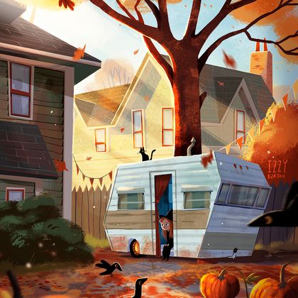 Izzy Burton Izzy Burton, C4d Design, 2d Background, Bg Design, Autumn Illustration, Book Illustration Art, Animation Background, Visual Development, Environment Concept Art