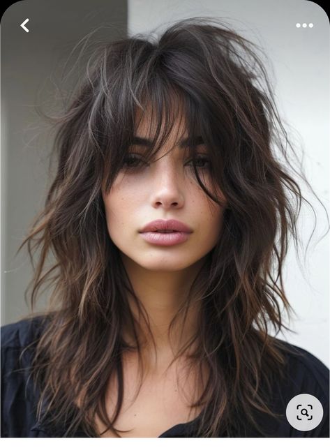 Long Shaggy Haircuts, Curly To Straight Hair, Rocker Hair, Modern Shag Haircut, Long Shag Haircut, Long Shag, Haircut 2024, Choppy Layers, Shag Hairstyles