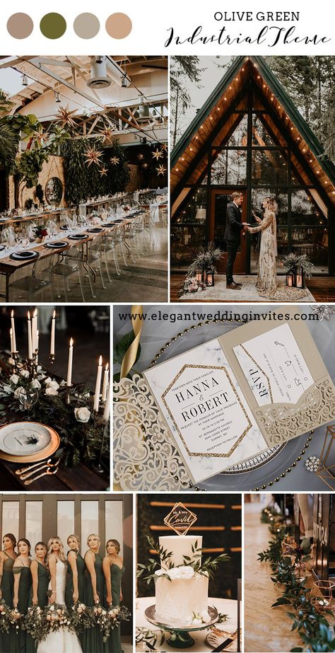 modern industrial organic winter indoor wedding theme Indoor Wedding Theme, Industrial Wedding Photos, Industrial Themed Wedding, Memorable Wedding Ideas, Industrial Wedding Decor, Wedding Color Ideas, Rose Gold Invitations, Wedding Themes Winter, Winter Wedding Colors