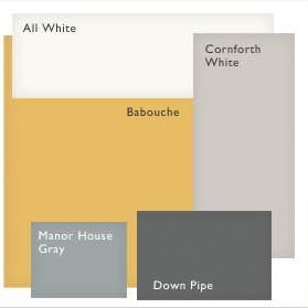 Mustard Living Rooms, Cornforth White, Farrow And Ball Paint, Yellow Living Room, Farrow And Ball, Yellow Bedroom, Grey Bedroom, Yellow Kitchen, Grey Kitchens