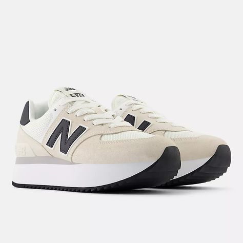 574+, WL574ZAH New Balance Trendy Shoes, New Balance Workout Shoes, Nee Balance Shoes, New Balance 574 Platform Outfit, Womens New Balance Shoes Outfit, New Balance Platform Sneakers, Nb 574 Women Outfit, 574 New Balance Women Outfit, Cute New Balance Shoes 574