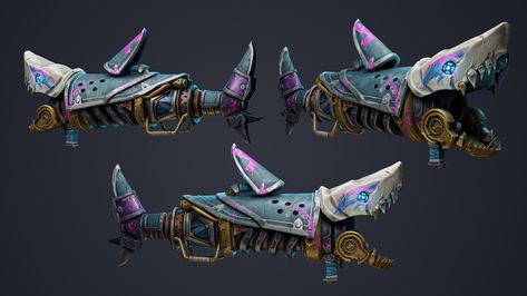 "Fishbones (Arcane)" by Kirill Mazepin - https://bit.ly/3FxdQn2 Textured with #Substance3DPainter #b3d #props #gameasset #3Dart #GameArt #MadeWithSubstance Jinx Gadgets, Cosplay Jinx, Jinx Cosplay, Fish Bones, Props Concept, Jinx League Of Legends, Model Sheet, Cosplay Diy, Lol League Of Legends