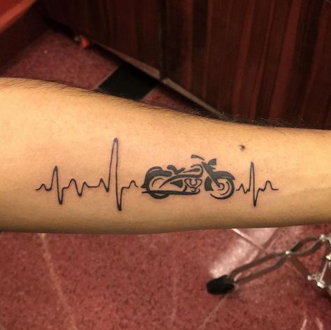 Motorcycle Handlebars Tattoo, Biker Memorial Tattoo, Motorcycle Tattoo Memorial, Motorbike Tattoo Ideas, Ash Tattoo, Brother Tattoo, Bike Tattoo, Motorcycle Tattoo, Neon Tattoo