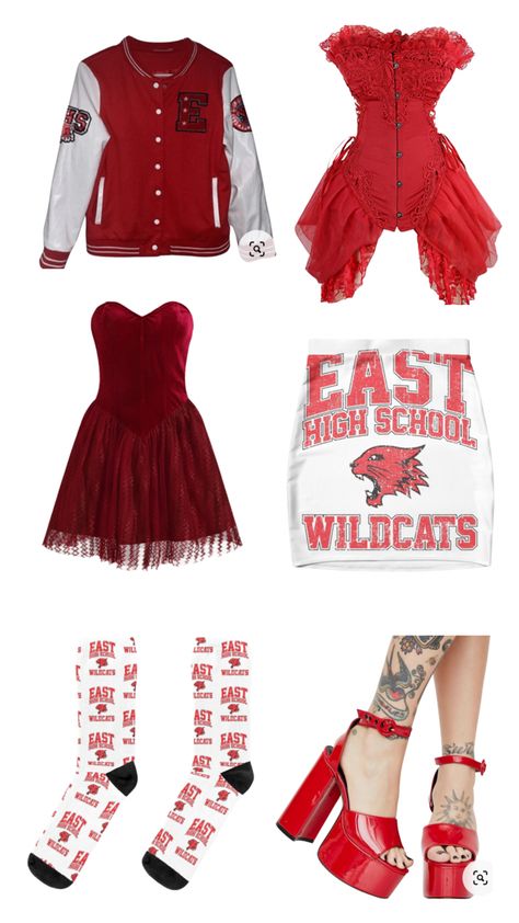 Gabriella Montez High School Musical Halloween Costume Inspiration Gabriella Montez Halloween Costume, Gabriella High School Musical Costume, High School Musical Outfits, Bop To The Top, High School Musical Costumes, Halloween Costumes For Groups, Costumes For Groups, Gabriella High School Musical, Theatre Outfit