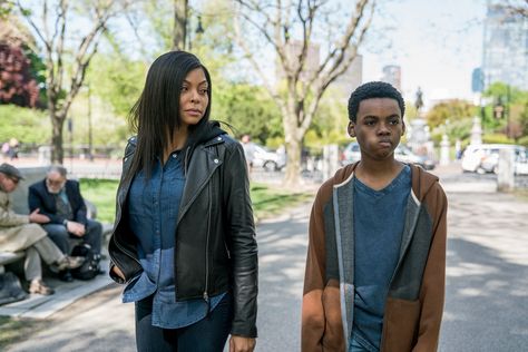 Taraji P. Henson and Jahi Di'Allo Winston in Proud Mary (2018) Jahi Di'allo Winston, Jahi Winston, Proud Mary, Photo Bank, Taraji P Henson, Camp Cretaceous, Movie Ideas, Behind The Mask, Action Movie