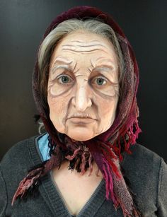 Old Lady Makeup, Age Makeup, Old Age Makeup, Aging Makeup, Old Lady Costume, Make Up Designs, Theatre Makeup, Witch Makeup, Old Makeup