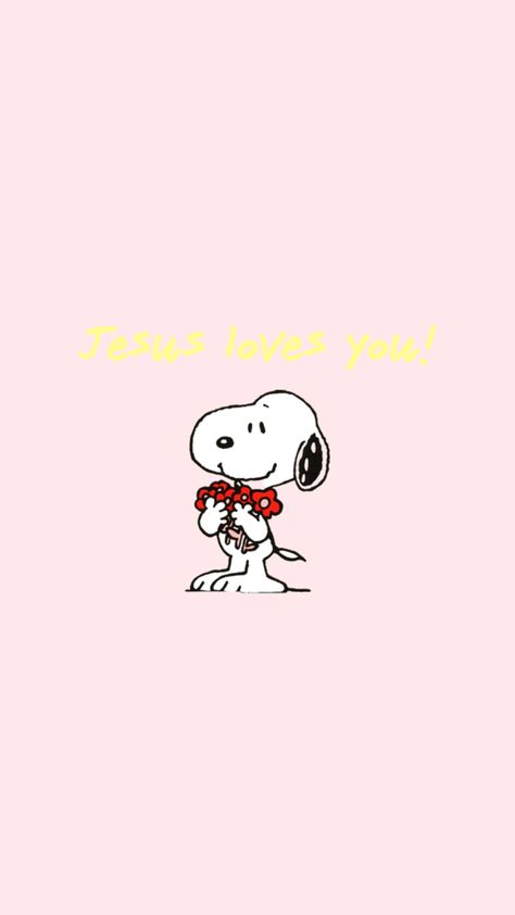 A reminder that Jesus loves you, and a cute wallpaper. A Cute Wallpaper, Cute Snoopy, Snoopy Wallpaper, Cute Wallpaper, Jesus Loves You, Christmas Wallpaper, Jesus Loves, Cute Wallpapers, Snoopy