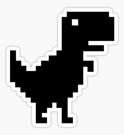 8 Bit Dinosaur, Stickers Dinosaur, Stickers Cool, Snapchat Stickers, Dinosaur Stickers, Black And White Stickers, Cute Laptop Stickers, Tumblr Stickers, Black Stickers