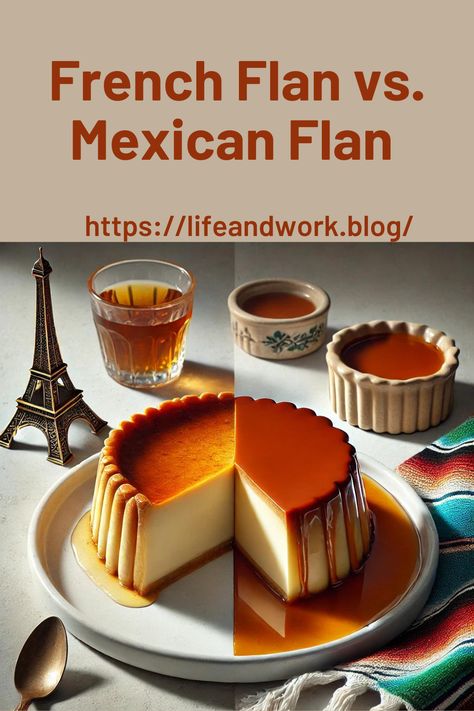 French Flan vs. Mexican Flan Portuguese Flan Recipe, French Flan, French Flan Recipe, Flan Recipe Mexican, Mexican Flan Recipe, Spanish Flan Recipe, Flan Recipes, Cream Cheese Flan, Flan Recipe Easy