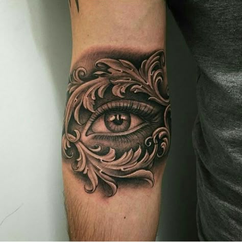 Ojo Iluminati Tattoo, Ojo Tattoo, Realistic Eye Tattoo, Inner Bicep Tattoo, Filigree Tattoo, Men Tattoos Arm Sleeve, Omerta Tattoo, Bicep Tattoo, Tattoo Artwork