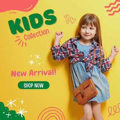 Kids Social Media Design, Children Poster Design, Instagram Manager, Kids Branding Design, Ig Design, Kids Social Media, Kids Banner, Kids Clothing Brand, Cloth Banners