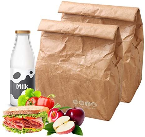 Sack Lunches, Health Lunches, Brown Paper Lunch Bags, Office Brown, Food Picnic, Cooler Food, Sack Lunch, Paper Lunch Bags, Reusable Lunch Bags