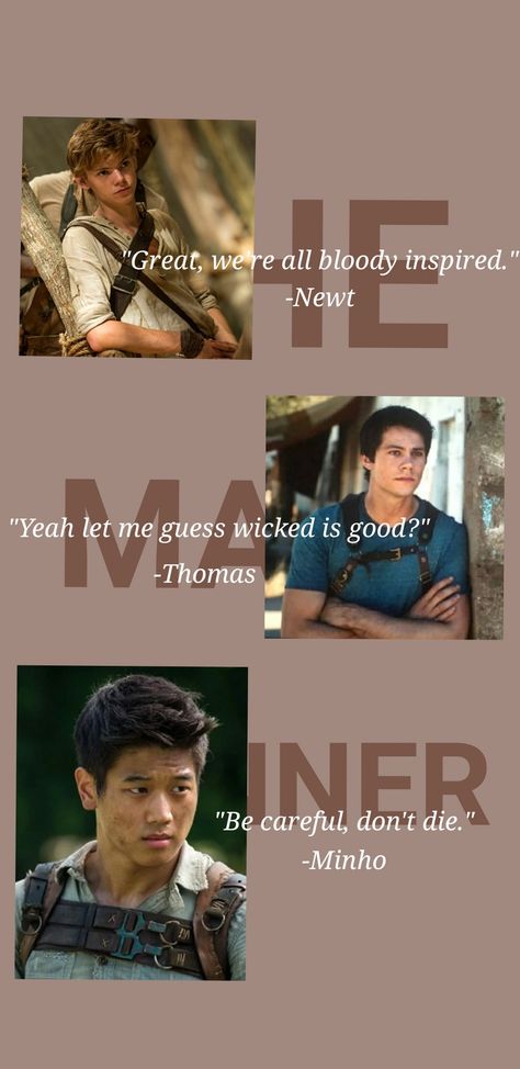 Maze Runner Matching Wallpapers, Ivy Trio Maze Runner Wallpaper, Maze Runner Quotes Inspiration, Maze Runner Phone Wallpaper, The Maze Runner Newt Wallpaper, Maze Runner Aesthetic Wallpaper Collage, Maze Runner Doodles Easy, The Ivy Trio Wallpaper, Newt Maze Runner Aesthetic Wallpaper