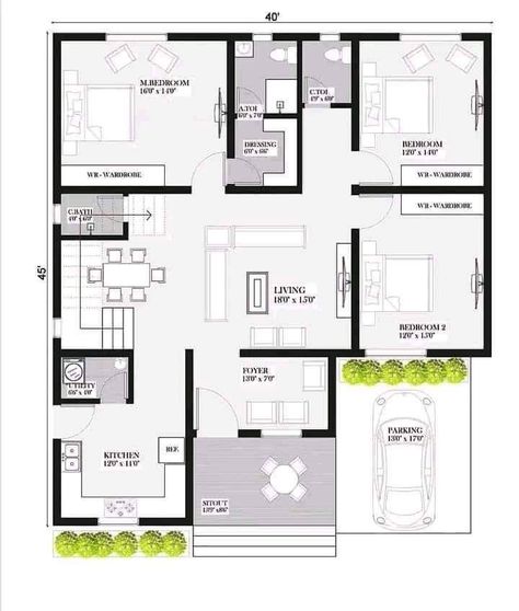 Best House Designs, Hotondo Homes, 30x40 House Plans, Modern Bungalow Exterior, 3 Storey House Design, Narrow House Plans, House Planning, Little House Plans, Classic House Exterior