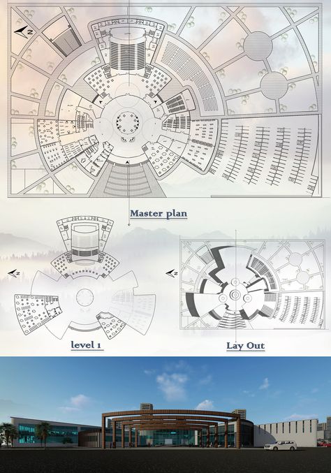 Cultural Centre Architecture Plan, Architectural Plan Presentation, Cultural Center Architecture Projects, Museum Plan Architecture Projects, Cultural Center Architecture, Museum Plan, Commercial Design Exterior, Unique Bedroom Design, Conceptual Architecture