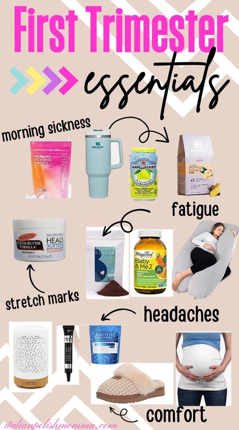 A list of first trimester essential products and first trimester pregnancy must haves from a mom of 4 who knows what a new mom needs to survive her first trimester. Pregnancy Shopping List, First Trimester Must Haves, Coffee During Pregnancy, First Trimester Pregnancy, Pregnancy First Trimester, First Time Pregnancy, Tea Health, Pregnancy Help, Pregnancy Checklist