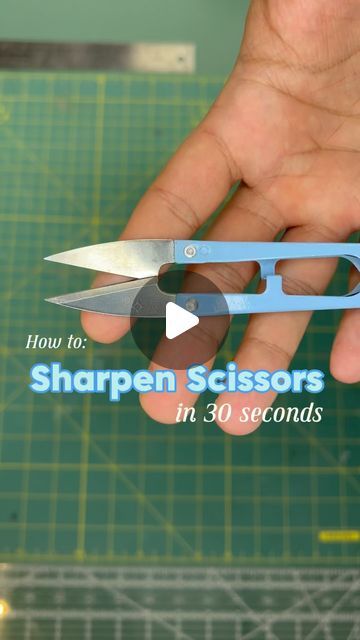 Alexander Liapis on Instagram: "Did you know you can sharpen scissors like this? 
Follow for more sewing tips and tricks! 🪡
*
*
*
*
*#sewinghacks #sewingtips #sewingtipsandtricks #sharpening #sharpen #scissors #sharpenscissors #hacks #lifehacks #beginnersewing #beginnersewist #sewinghelp #sewingblogger #instasewing #instasewers #sewingreels #reels #reelsinstagram #makemyownclothes" How To Sharpen Pinking Shears, Hacks Lifehacks, Sewing Tips And Tricks, How To Sharpen Scissors, Sewing Scissors, Pinking Shears, Sewing Tips, Sewing For Beginners, Sewing Hacks