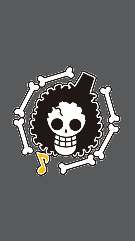 Brook One Piece, One Piece Theme, Attack On Titan Tattoo, Brooks One Piece, One Piece Tattoos, One Piece Wallpaper Iphone, Jolly Roger, Cool Anime Wallpapers, Anime Monochrome