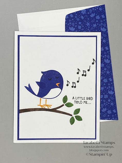 Sweet Songbirds, Bird Day, Happy Bird Day, May Crafts, Hello Cards, Bird Cards, Punch Cards, Stamping Up Cards, Little Bird