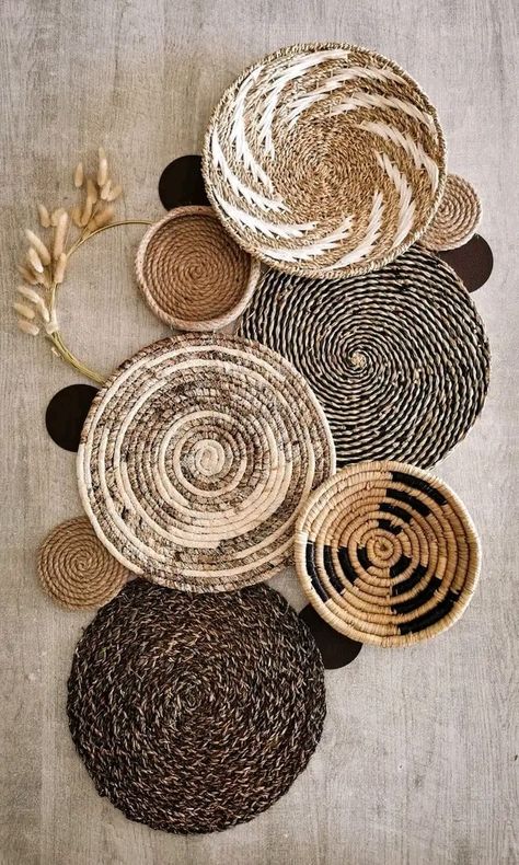 Best Greige Paint, Best Greige, Cabinet Design Ideas, Rattan Wall Decor, Natural Vibes, Greige Paint, Creative Wall Decor, African Home Decor, Basket Wall Decor