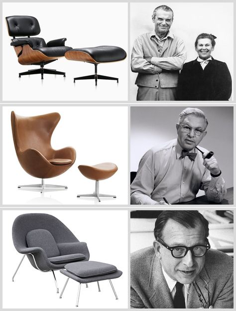 The 20th century was the golden age of “modern chair.” In this period, technological innovation and rising flexibility of the masses drove the best of designers to take up the task of re-inventing a simple piece of furniture. This task is still going on, with amazing chair designs pouring into the furniture market. Famous Furniture Designers, Poltrona Design, Famous Chair, Iconic Furniture Design, Vintage Furniture Design, Furniture Design Sketches, Chair Designs, Iconic Chairs, Design Moda