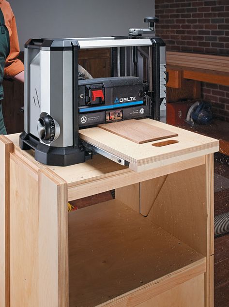 Planer Table Diy, Bench Top Jointer Stand, Planer Jointer Cart, Planer Cart, Planer Table, Planer Stand, Router Table Plans Rockler Woodworking & Hardware, Garage Work Bench Rockler Woodworking & Hardware, Woodsmith Plans