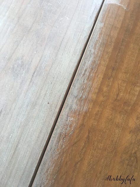 White Wash End Table, White Washing Dining Table, Whitewash Kitchen Table, How To Whitewash Oak Furniture, Whitewash Oak Table, Pine Table Makeover, White Washed Dining Table, Whitewashed Dining Table, White Wash Table