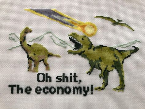 Fun Cross Stitch Patterns, Cryptid Cross Stitch, Cross Stitch Art Pattern, Stitch Witchery, 강아지 그림, Cross Stitch Funny, Crochet Motifs, Morning Humor, A Cross