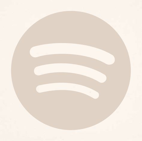 Spotify Symbol Aesthetic, Cute Spotify App Icon, Spotify Symbol, App Icon Design Spotify, Spotify App Cover, Beige Aesthetic Homescreen, Beige Spotify Icon, Spotify Icon Aesthetic, Boho Spotify Icon