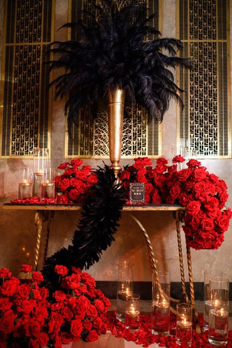 Moulin Rouge Theme Party, Burlesque Party Decorations, Moulin Rouge Theme, Popular Party Themes, Burlesque Theme Party, Harlem Nights Theme Party, Cabaret Party, Red Party Themes, Harlem Nights Party