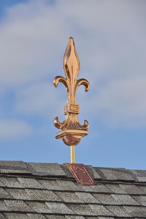 Roof Finials, Roof Pitch, Garden Poles, Rustic Hardware, Copper Roof, Rain Chain, Exterior Makeover, Patina Finish, Flat Roof