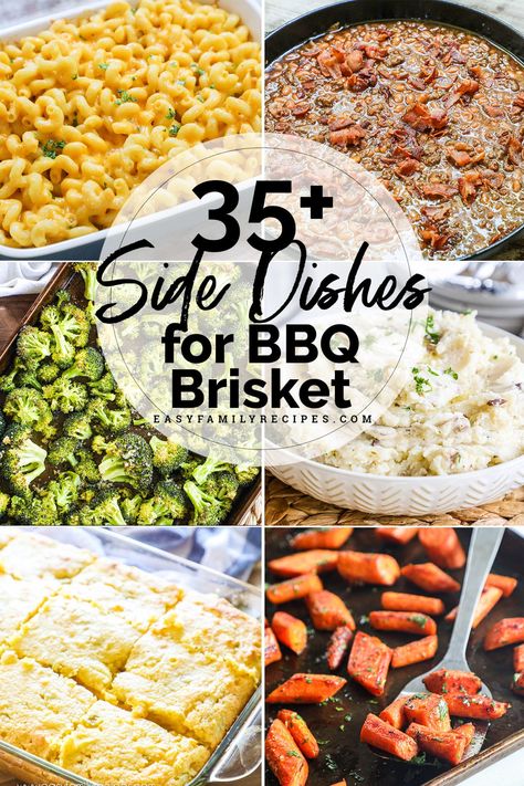 Bbq Brisket Side Dishes, Brisket And Sides Dishes, What To Serve With Brisket, Baked Beans With Ground Beef, Brisket Side Dishes, Brisket Sides, Beans With Ground Beef, Pork Side Dishes, Classic Coleslaw