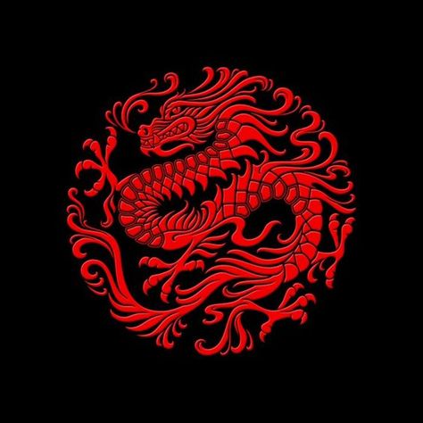 Red Chinese Dragon, Dragon Wallpaper Iphone, Dragon Icon, Red And Black Wallpaper, Chinese Aesthetic, Desain Editorial, Red Icons:), Dragon Pictures, Dragon Artwork