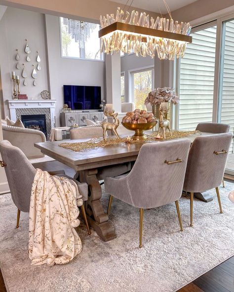 Dining Room Glam, Farah Merhi, Glam Dining Room, Dinning Room Design, Luxury Dining Room, Dining Room Inspiration, Room Interior Design, Formal Living Rooms, Modern Dining Room