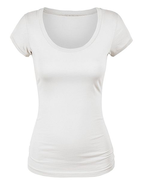 Emmalise Scoop Neck Short Sleeve Tee for Women Basic Tshirt - 4 Pack Deal, Junior to Plus Sizes at Amazon Women’s Clothing store: Summer Hippie Outfits, Basic Shorts, Scoop Neck Tee, Active Wear Pants, Hippie Outfits, Tees For Women, Accessories Clothing, Amazon Women, Active Wear For Women