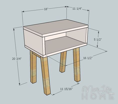 Diy Nightstands, Diy Nightstand, Cute Dorm Rooms, Modern Nightstand, Cool Rooms, Pallet Furniture, Diy Wood Projects, Easy Diy Projects, Furniture Projects